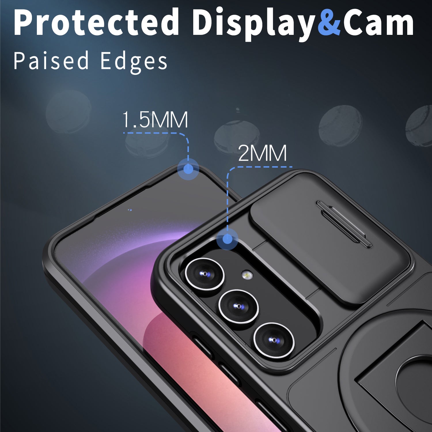 For Samsung Galaxy S20 FE / S20 FE 5G / S20 FE 2022 / S20 Lite Phone Case with Slide Camera Cover - Black For Samsung Galaxy S20 FE / S20 FE 5G / S20 FE 2022 / S20 Lite Phone Case with Slide Camera Cover - Black